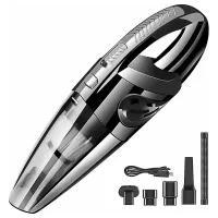 Cordless Handheld Vacuum Cleaner 120W Cyclone Suction USB Rechargeable Portable for Car Home Pet Hair Wet Dry HEPA
