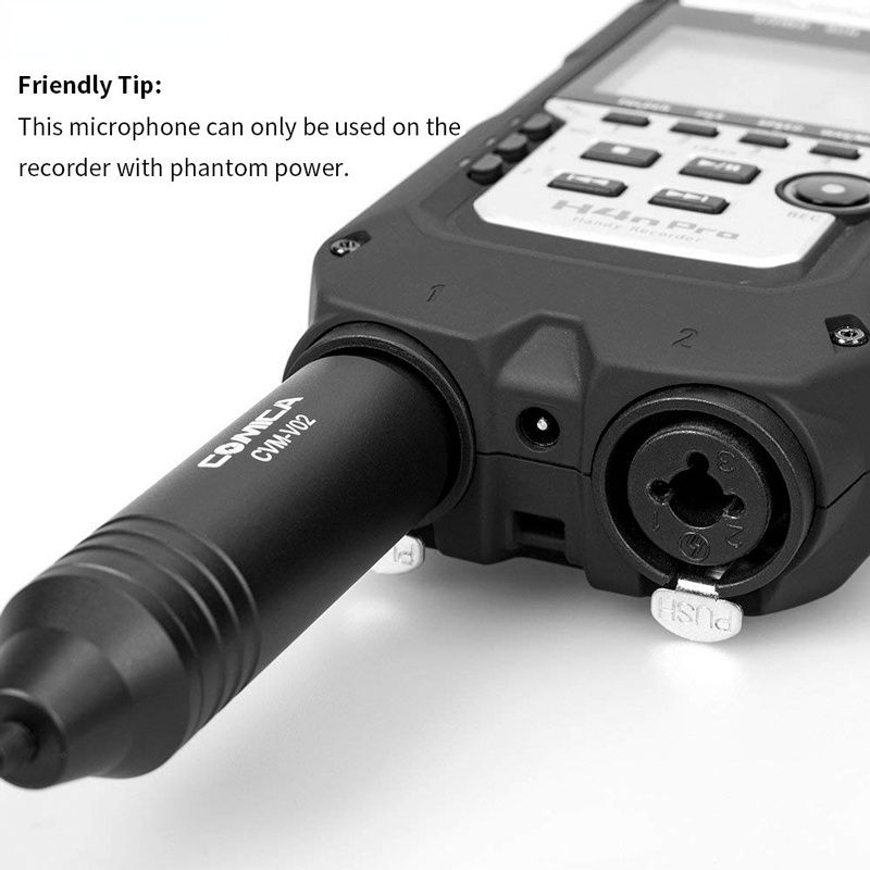 CVM-V02C XLR 48V Phantom Power Cardioid Lavalier Lapel Microphone for Canon Sony Panasonic Camcorder for ZOOM Recorder