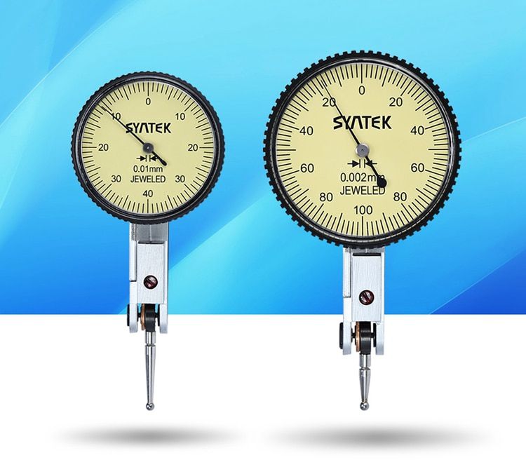 Portable 0.01mm Lever Indicator Shockproof Dial Test 0-0.8mm Dial Gauge Analog Display Level Indicator Micrometer Measure Tools