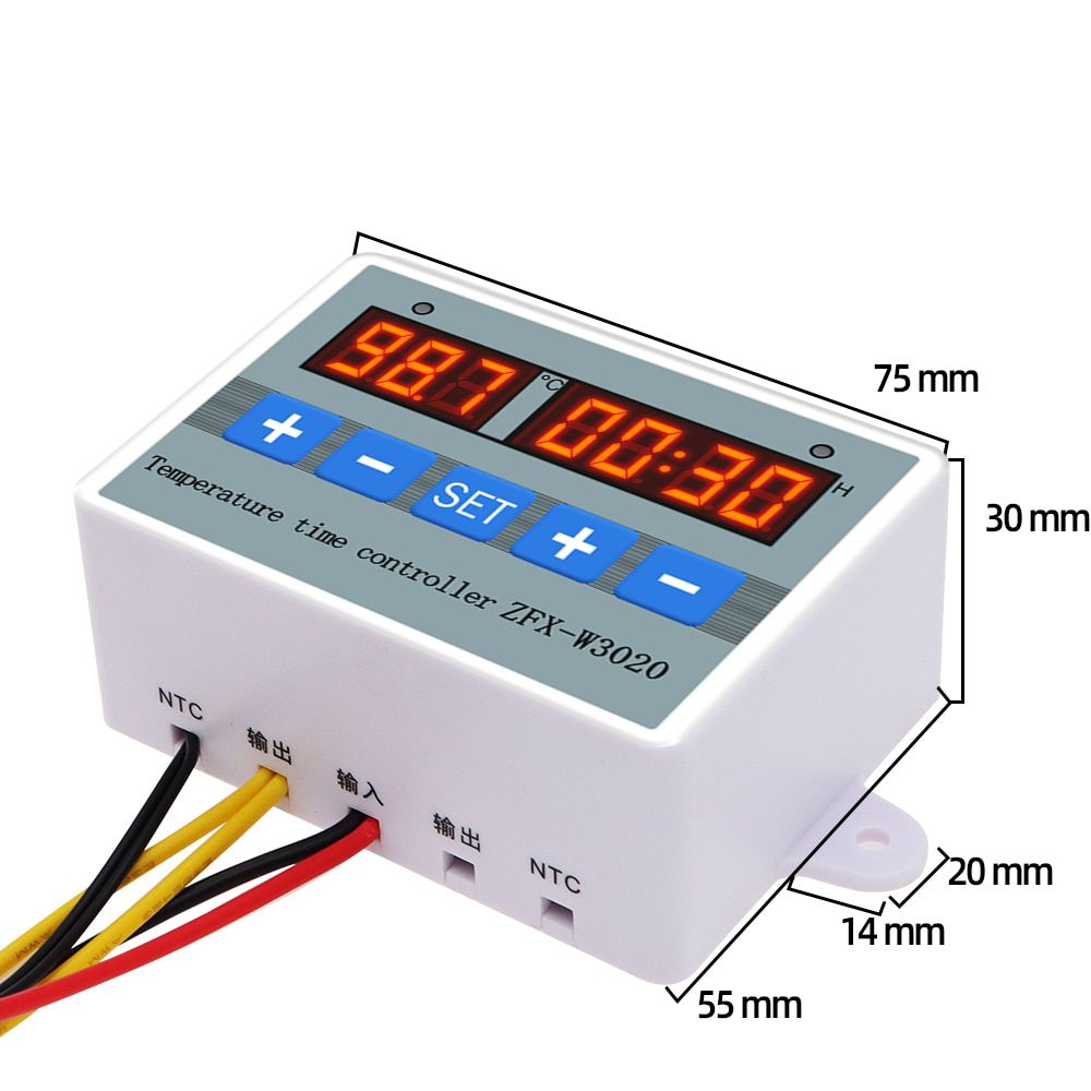 ZFX-W3020 Digital Intelligent Temperature Time Controller Thermostat Timer Switch Module -55~110 ℃ Time Controller