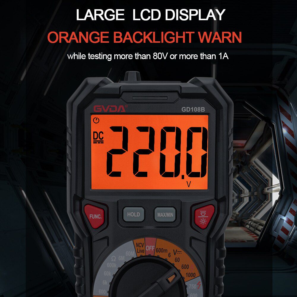 NEW Digital Multimeter Ture RMS Auto Range 6000 Counts Multimetro 1000V 10A AC DC Ohm Hz NCV Live Voltage Temperature Meter