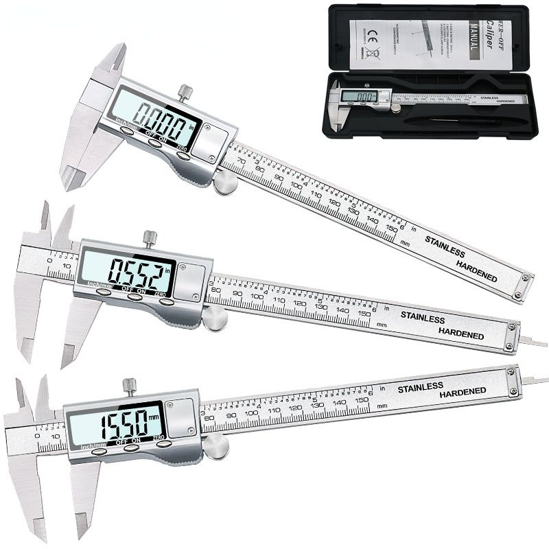 6-Inch 150mm Stainless Steel Electronic Digital Vernier Caliper Metal Micrometer Measuring
