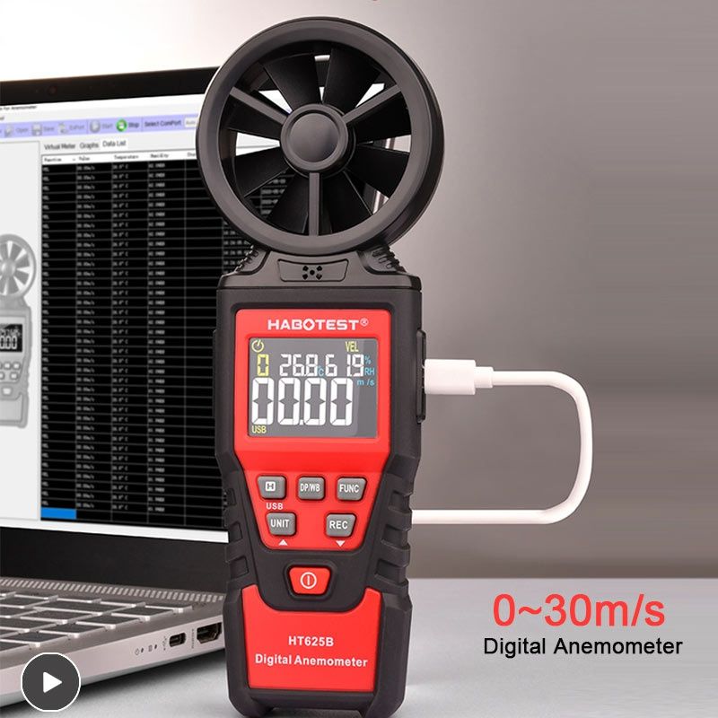 Anemometer Digital Wind Speed Meter Gauge Wind Anemometer Sensor Wind Meter  Speed Measuring Device With Backlight