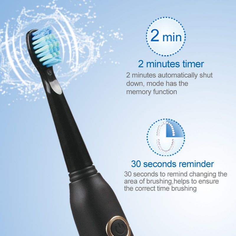 Electric Toothbrush Clean as Dentist Rechargeable Sonic Toothbrush with Smart Timer 5 Modes Travel Toothbrush with 3 Brush Heads