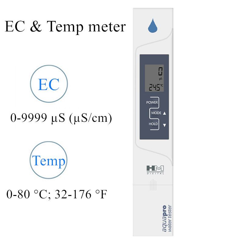 2 in 1 AP-2 EC meter HM Digital EC Temperature Water Quality With Automatic Calibration Electrical Conductivity Tester