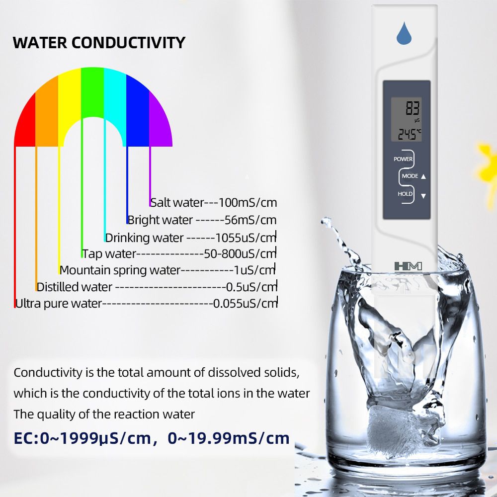 2 in 1 AP-2 EC meter HM Digital EC Temperature Water Quality With Automatic Calibration Electrical Conductivity Tester