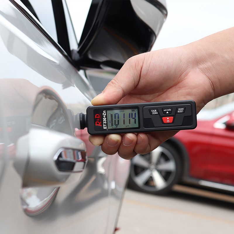 ET330+ZN Car Paint Thickness Gauge Portable Coating Thickness Gauge for Car 0-1500um Fe & NFe Coating Tester Meter