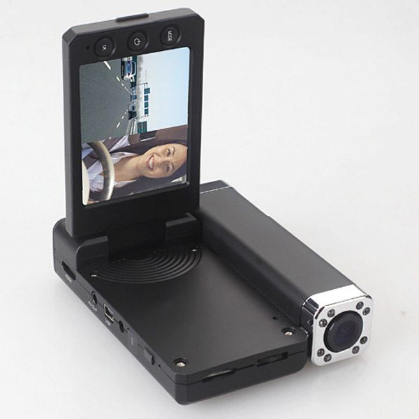 HD 1080p Dual Lens IR Car Dashboard Dash Camera Cam DVR,Rotable Monitor