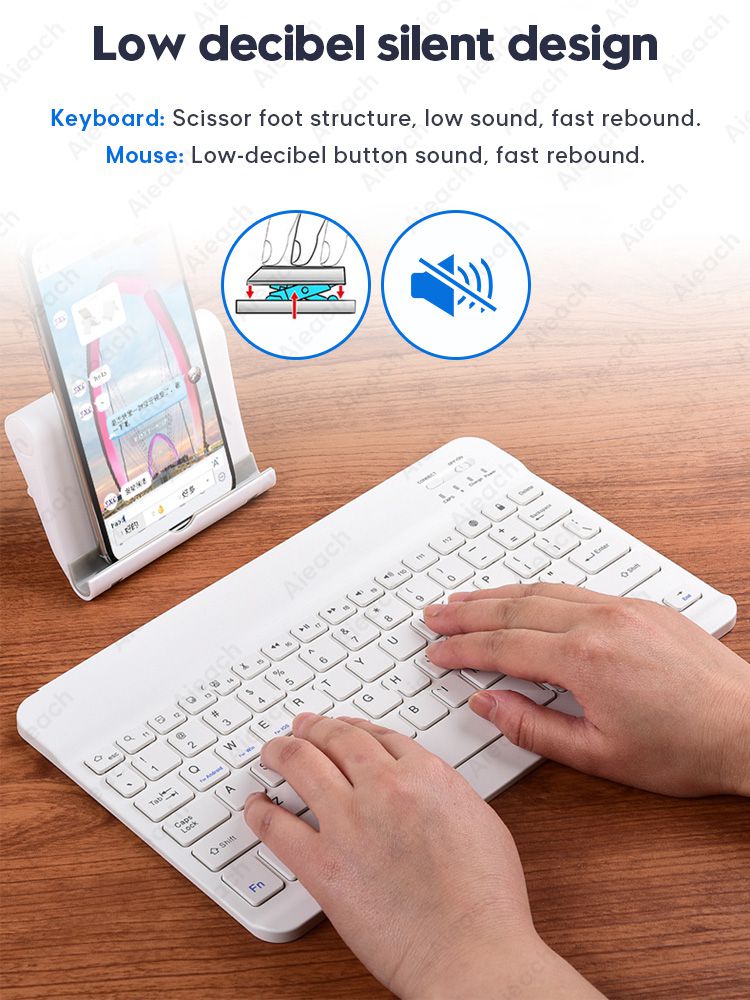 Keyboard and Mouse For Phone Smartphone iOS Android Windows Wireless Bluetooth-compatible Keyboard For Tablet iPad Laptop