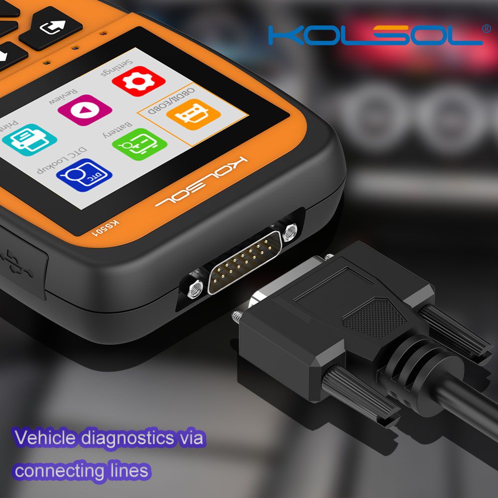 KOLSOL Automotive Scanner OBDII & CAN Diagnostic Scan Tool KS501 for Universal Vehicles New Generation 