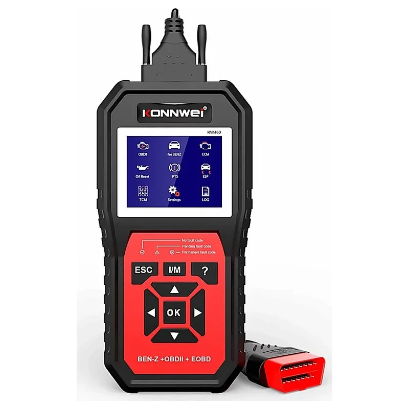 KONNWEI KW460 OBD2 Full-System Diagnostic Tool – Mercedes-Benz, ABS, SRS, EPB, and DPF Reset Functions