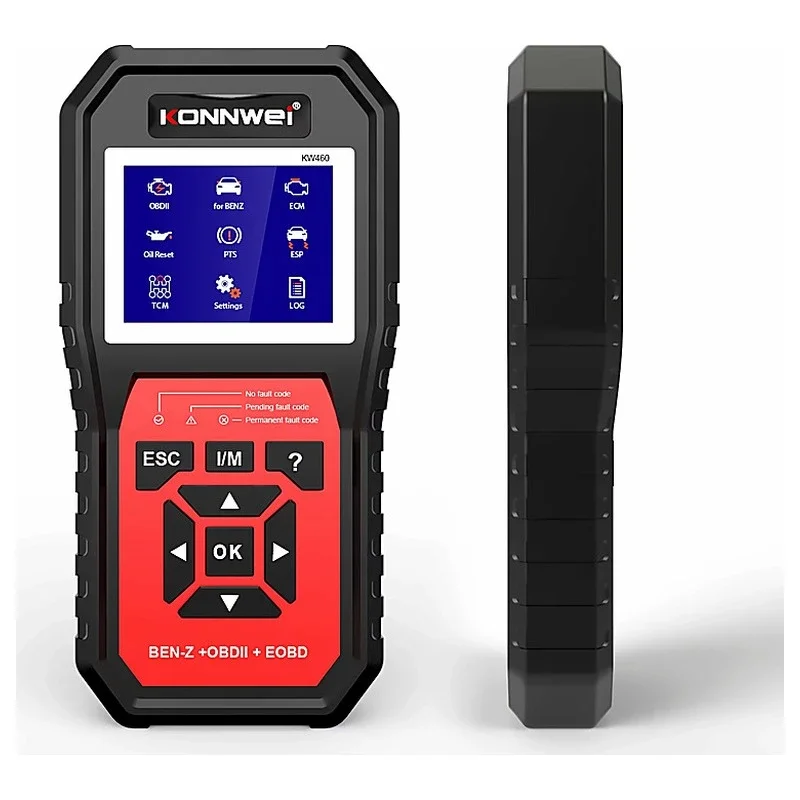 KONNWEI KW460 OBD2 Full-System Diagnostic Tool – Mercedes-Benz, ABS, SRS, EPB, and DPF Reset Functions