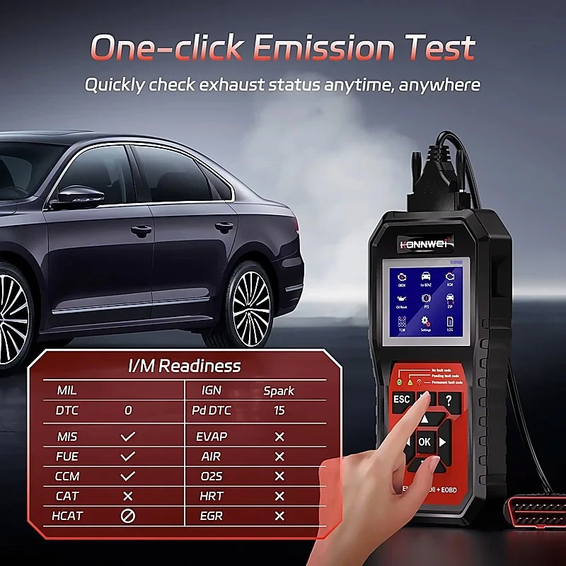 KONNWEI KW460 OBD2 Full-System Diagnostic Tool – Mercedes-Benz, ABS, SRS, EPB, and DPF Reset Functions