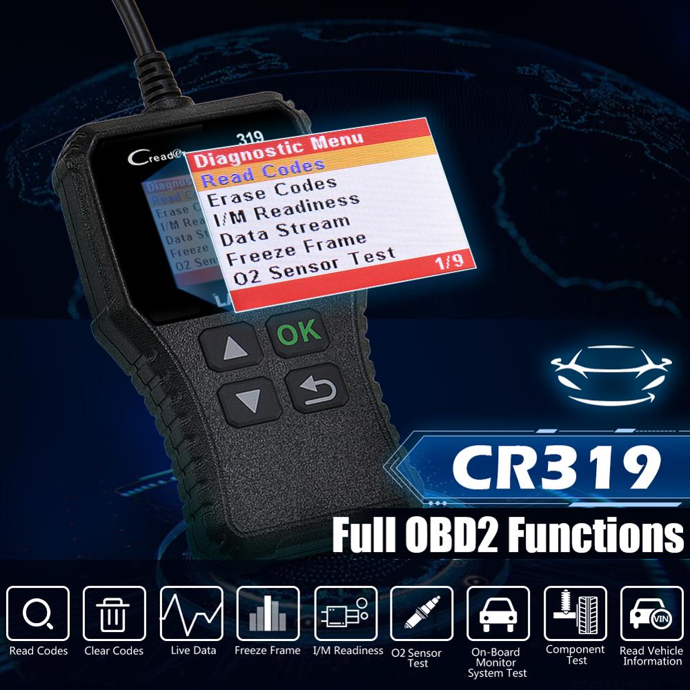 Launch X431 Creader 319 CR3001 Full OBD2 OBDII Code Reader Scan Tools OBD 2 CR319 Car Diagnostic tool PK AD310 ELM327 Scanner
