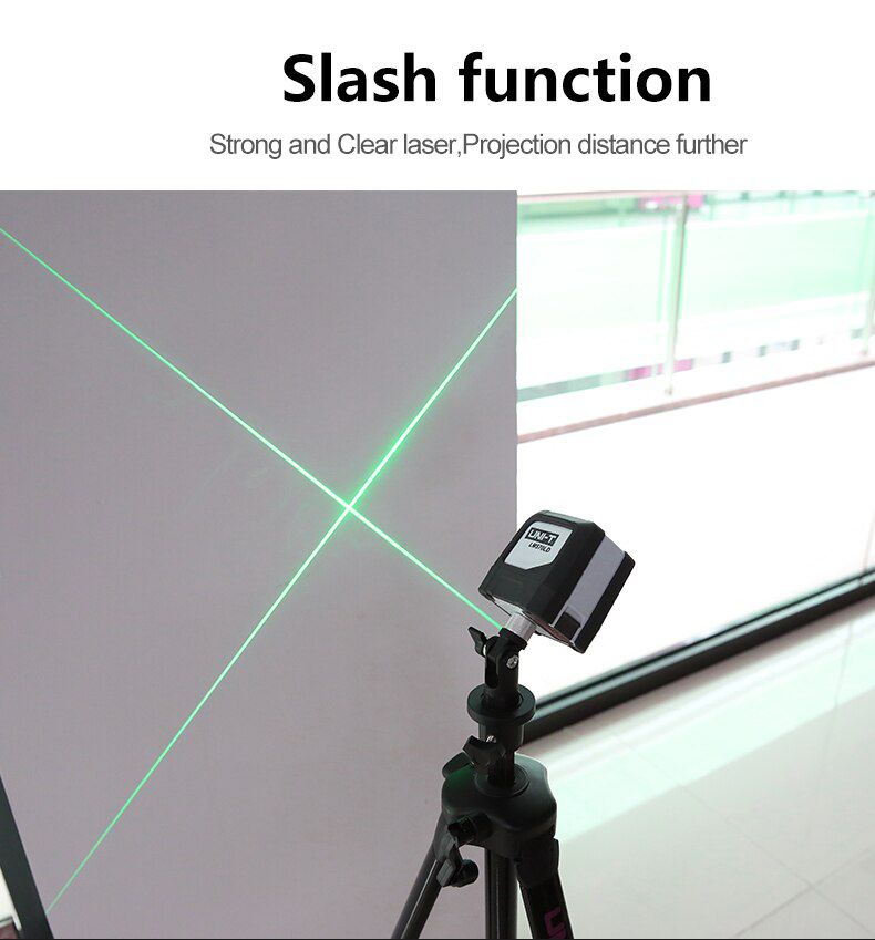 UNI-T LM570LD-II 2 Lines Laser Level Green Beam Self-Leveling Vertical Horizontal Cross Line Layout Measuring Instrument