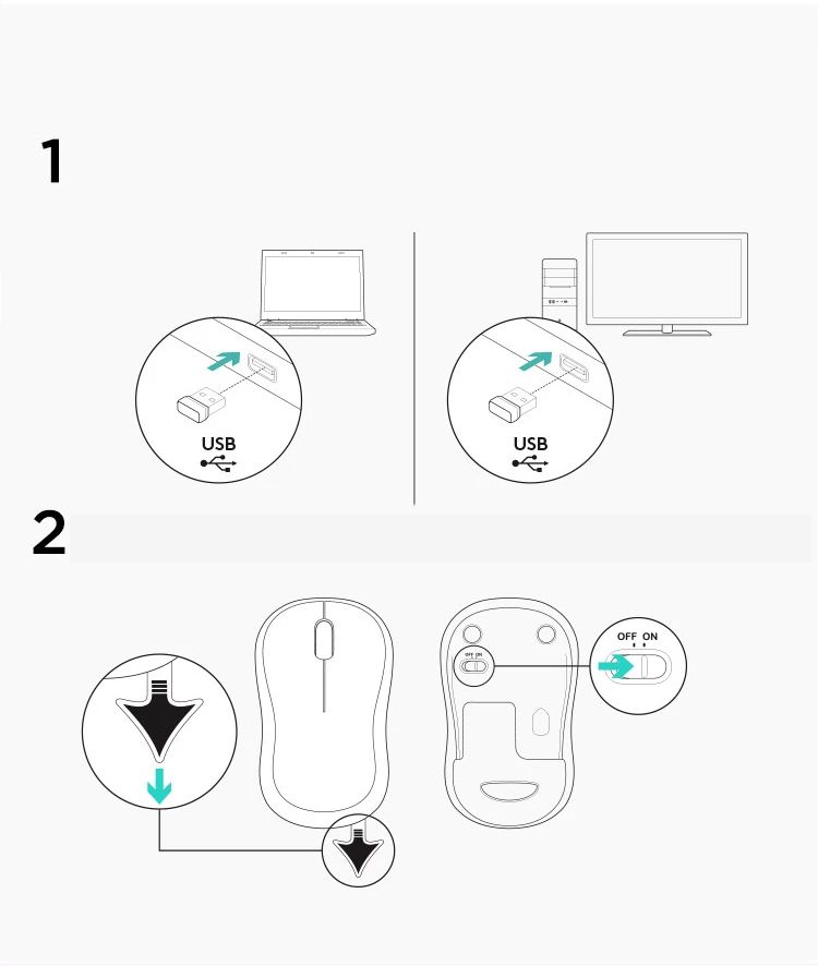 Logitech M325 Wireless Mouse 1000 DPI  2.4G Nano Receiver Wireless Mice 3 Buttons For Laptop Office 100% Original