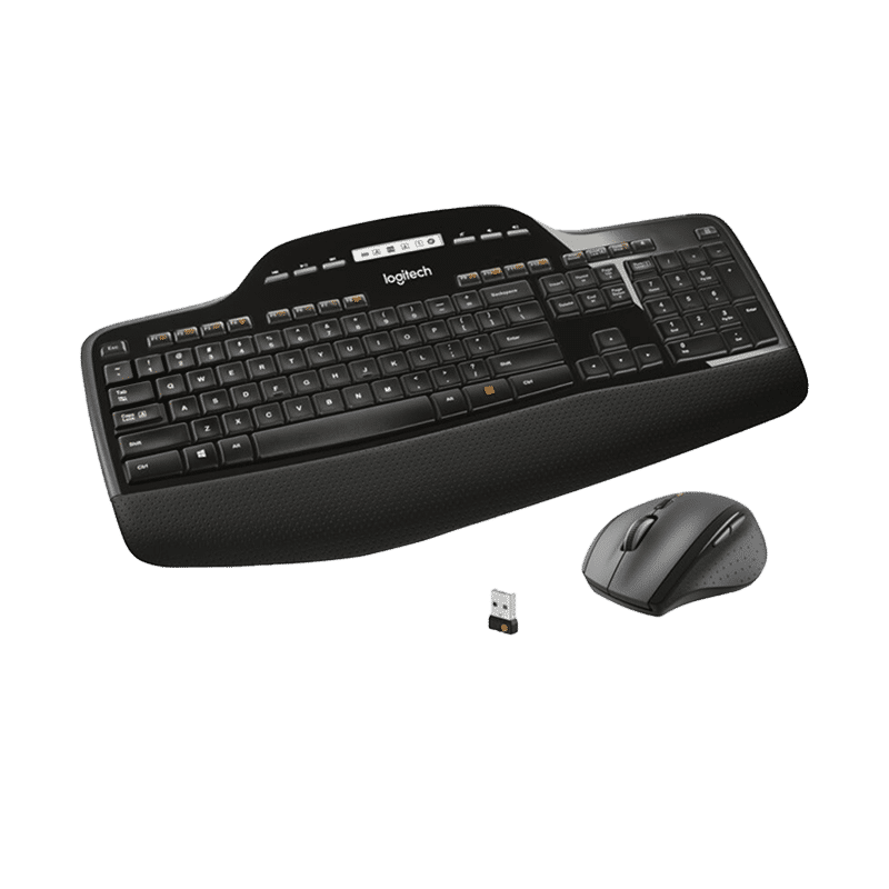 New Logitech MK710 Wireless Keyboard Mouse Set 2.4GHz Ergonomic Optical Mice LCD Control Panel for PC Game and Working Original