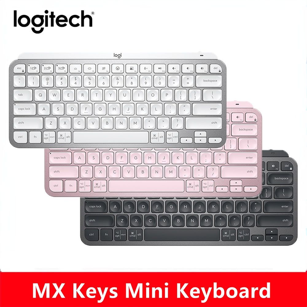 New Logitech MX Keys Mini Wireless Keyboard  Bluetooth 2.4GHz Keyboard Wireless Illuminated Keyboard USB-C Rechargeable