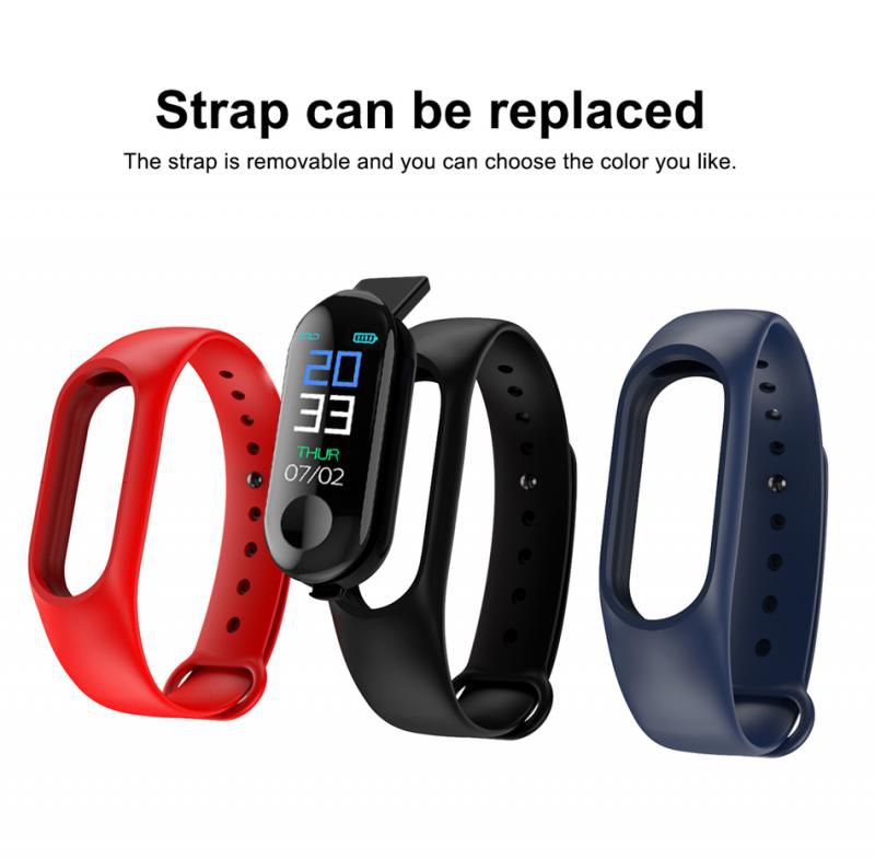 M3 Bluetooth Watch Wristband Fitness Tracker M3 Smart Bracelet Pedometer Heart Rate Blood Pressure Health Waterproof Smart Watch