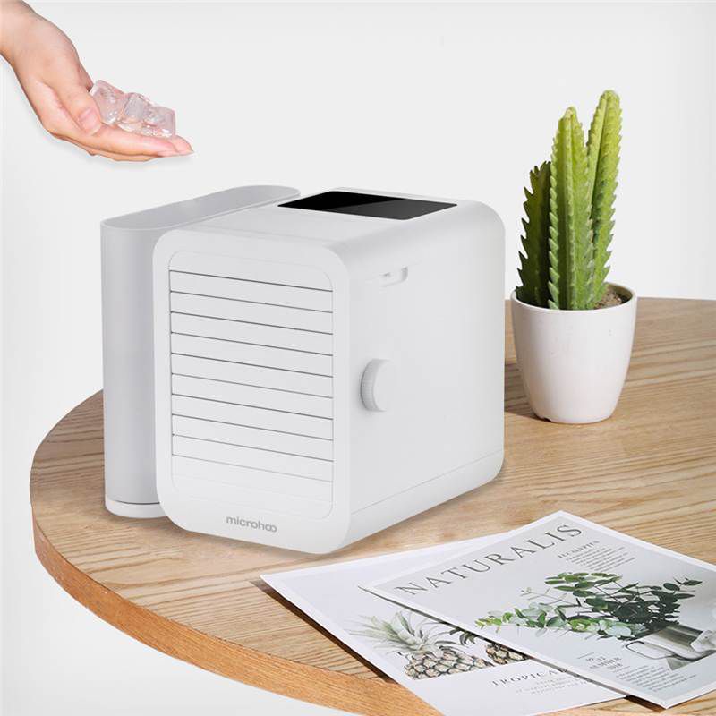 Microhoo 3 In 1 Mini Air Conditioner Water Cooling Fan Touch Screen Timing Artic Cooler Humidifier