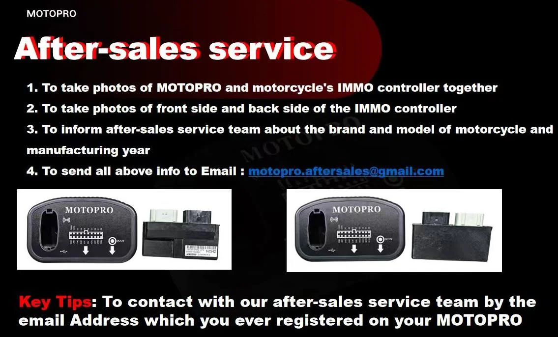 MOTOPRO key programmer module list