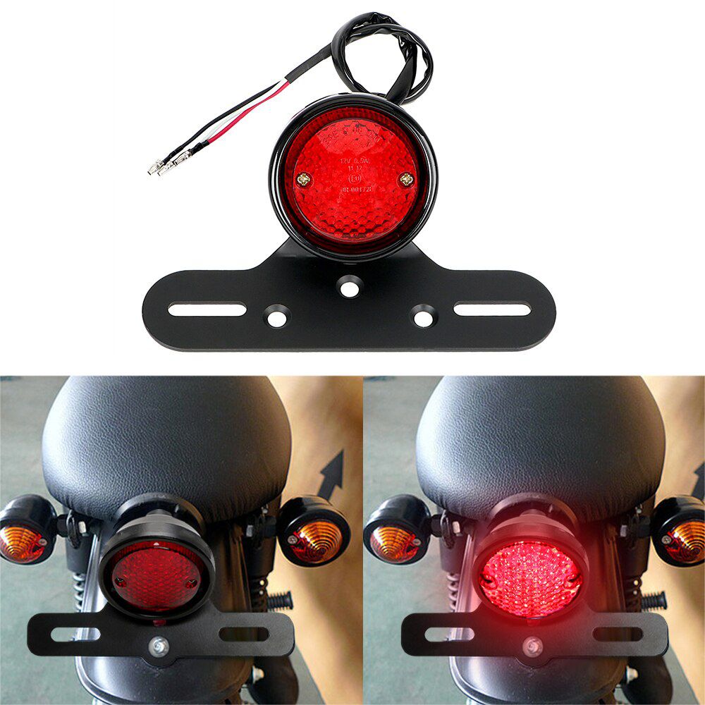 Motorbike Accessories Cafe Racer LED Motorcycle Tail Brake Stop Light Taillight Moto Rear Lights For Chopper Bobber