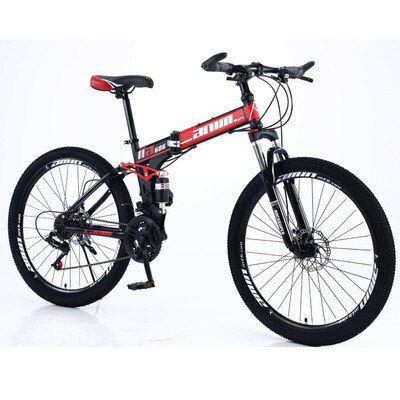 Mountain bike 27-speed dual-shock integrated wheel folding mountain bike bicycle bicycle