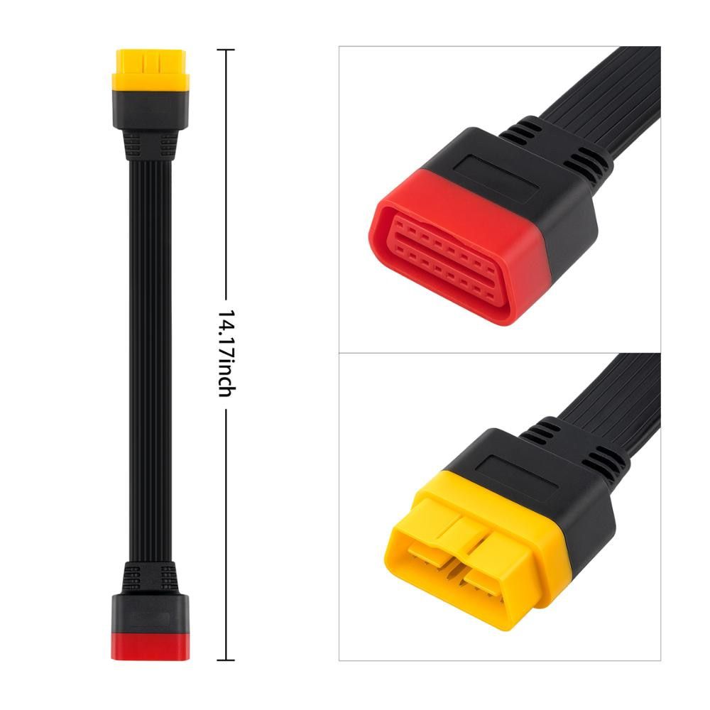 OBDII Extension cable 16 Pin Male To Female OBD2 Connector 16Pin diagnostic tool ELM327 OBD2 extended adapter 36cm