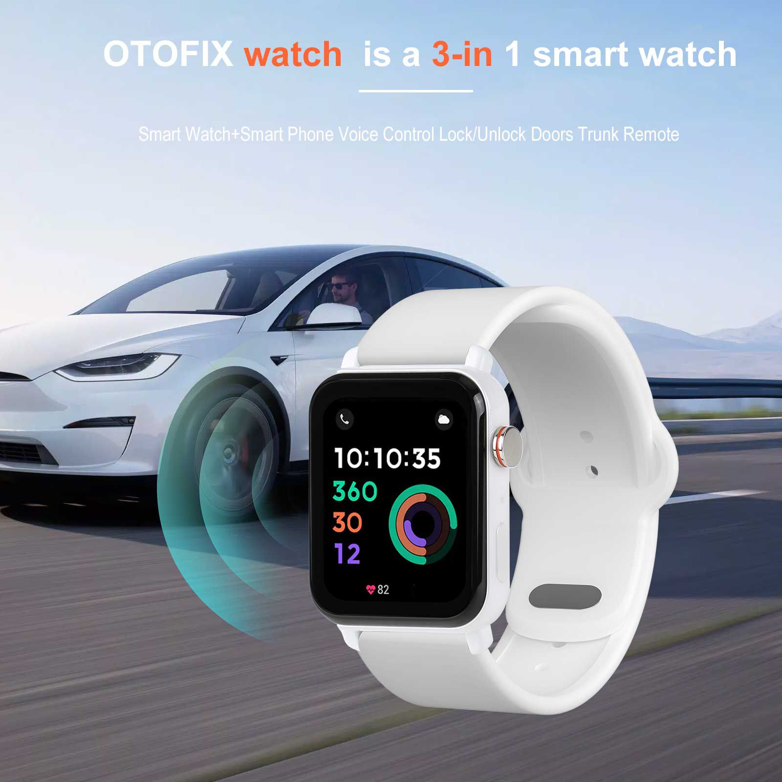 2023 OTOFIX Watch Smart Key Watch Without VCI 3-in-1 Wearable Device Smart Key+Smart Watch+Smart Phone Voice Control Lock/Unlock Doors Trunk Remote