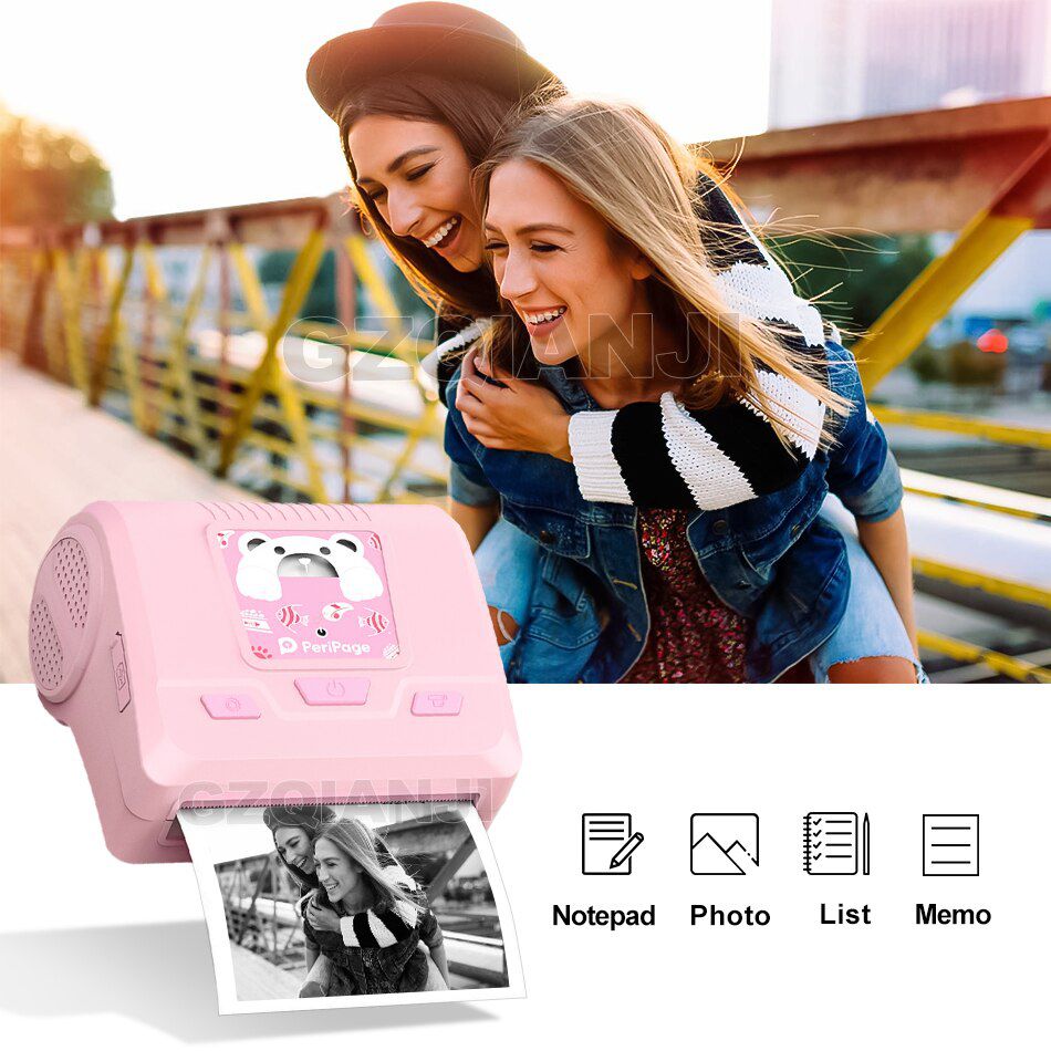 A3 80mm Mini Pocket Photo Thermal Printer Portable Bluetooth Printer 3 inch For Mobile Android iOS Phone Windows system