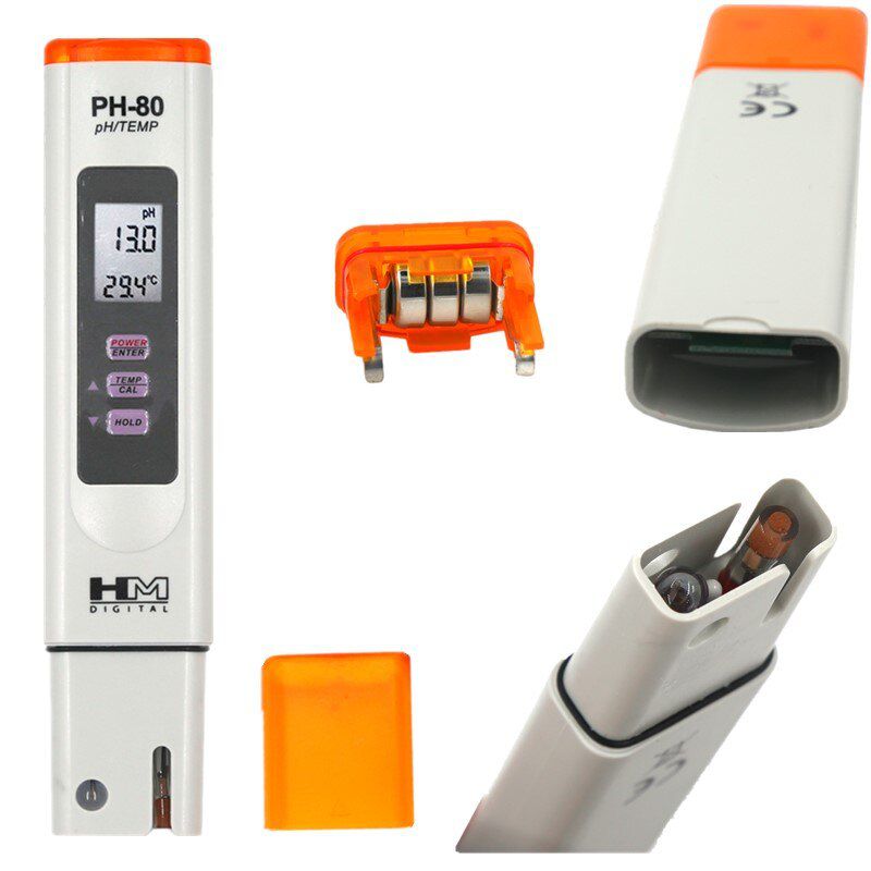 PH-80 2 in 1 ATC HM Digital pH and Temperature HydroTester with One-touch automatic digital calibration and Datahold