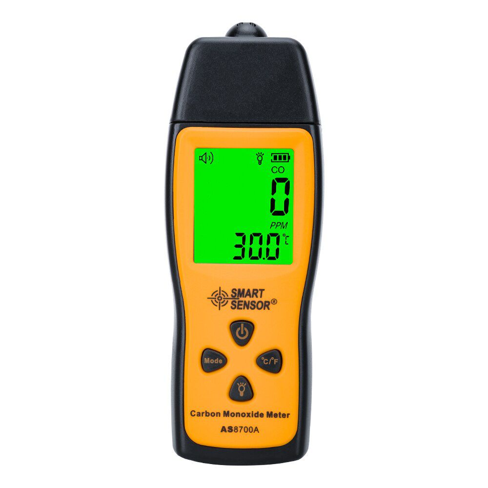 AS8700A Portable Carbon Monoxide Meter Handheld CO Gas Analyzer Monitor Detector Gauge 0-1000ppm High Precision Gas Leak Tester Alarm