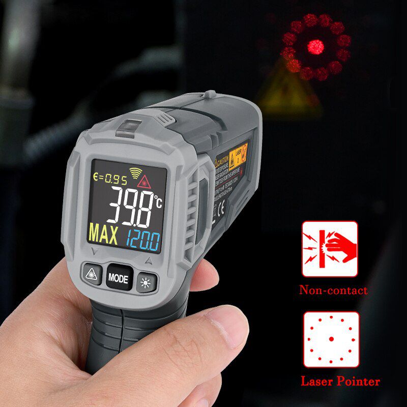 Pyrometer Laser Thermometer Gun Infrared Thermometer Digital Non-contact ℃/℉ Temperature Meter 550℃ пирометр HT650B