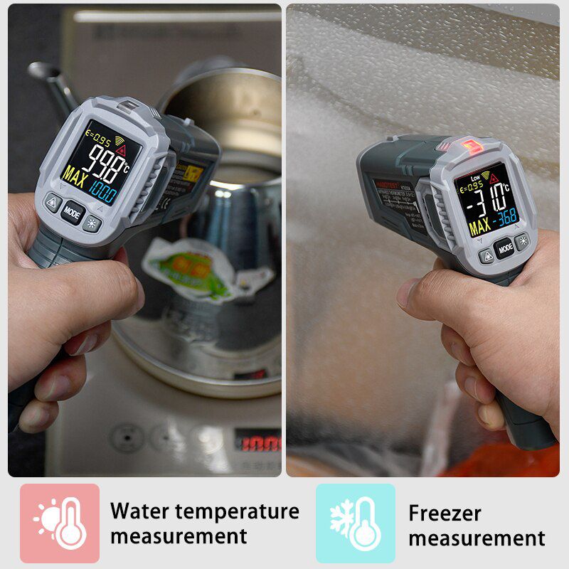 Pyrometer Laser Thermometer Gun Infrared Thermometer Digital Non-contact ℃/℉ Temperature Meter 550℃ пирометр HT650B