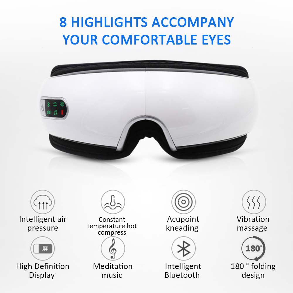 Smart Eye Massager Anti Wrinkles Eyes Massage Glasses for Tired Eyes Air Compression Heated Goggles Dark Circles Remove Eyewear
