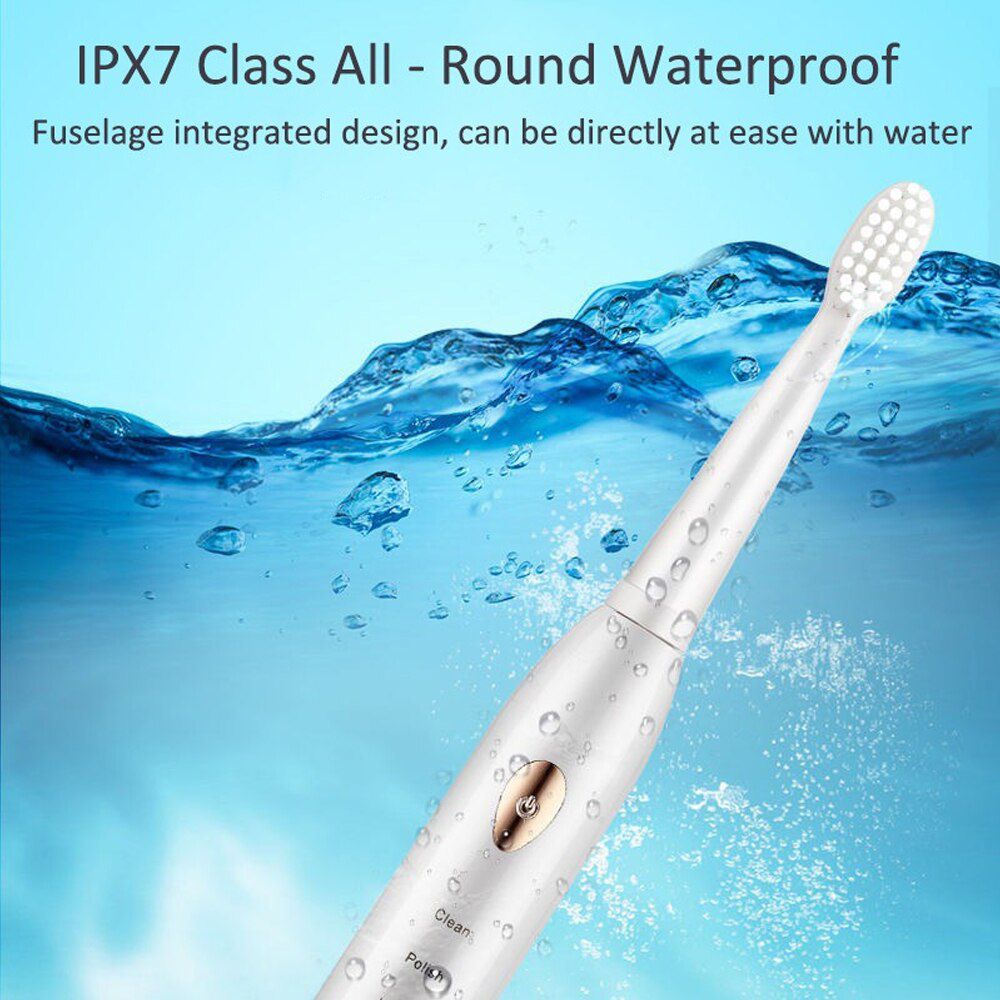 Ultrasonic Sonic Electric Toothbrush Rechargeable Tooth Brushes Washable Electronic Whitening Teeth Brush Adult Timer 5 Gears