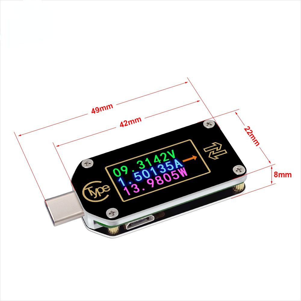 TC66/TC66C  Type-C PD trigger  USB-C Voltmeter ammeter voltage 2 way current meter multimeter PD charger battery USB Tester