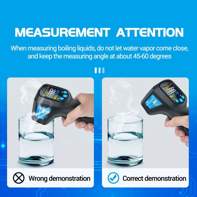 TH01B Digital infrared Thermometer IR laser Temperature Sensor Gun No Contact Thermometre -50~600C Meter Pyrometer