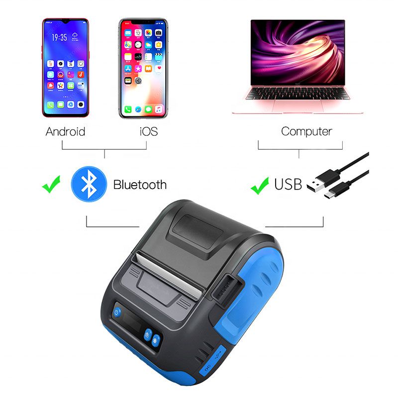 P29L Blue Tooth 80 MM Thermal 3 Inch Label Receipt Receiptmobile Portable Printer Direct Barcode Receipt Printer Oem