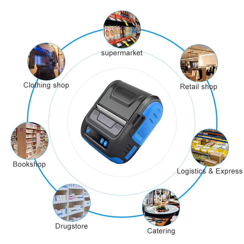 P29L Blue Tooth 80 MM Thermal 3 Inch Label Receipt Receiptmobile Portable Printer Direct Barcode Receipt Printer Oem