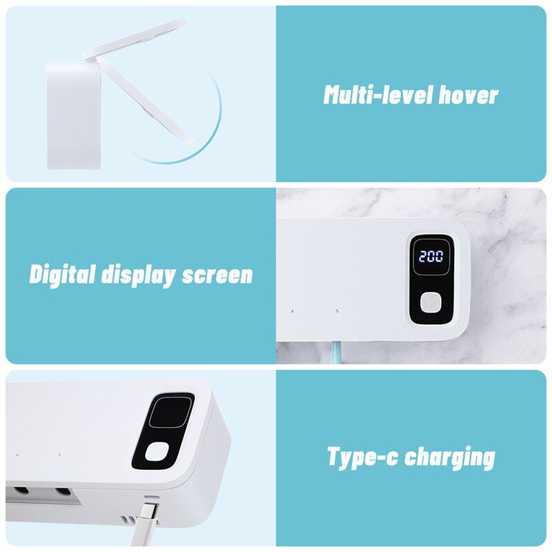 Toothbrush Storage Sterilizer UV Tooth Brush Holder LED Display Automatic Drying Wall Mounted Ultraviolet Rays Disinfection Box