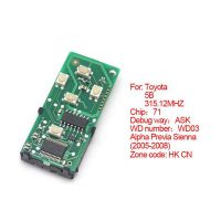 Smart card board 5 buttons 315.12MHZ number :271451-0780-HK-CN for Toyota