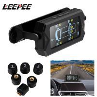 Truck Car Tire Pressure Monitoring System TPMS Solar Charge with 6 External Sensor LCD Display Tyre Temperature Alarm Monitor