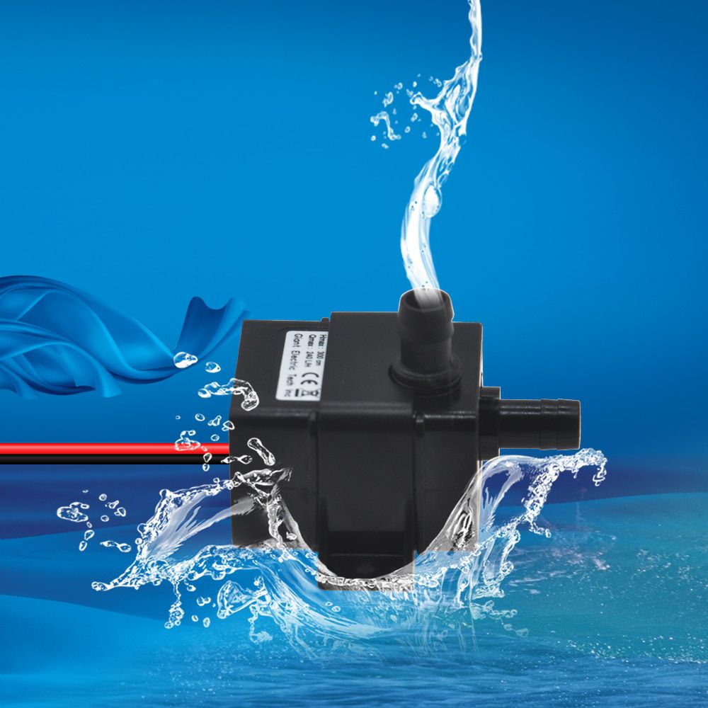 DC 12V 3.6W 240L/H Flow Rate Ultra-quiet IP68 Waterproof Brushless DC Pump Mini Submersible Low Consumption Water Pump