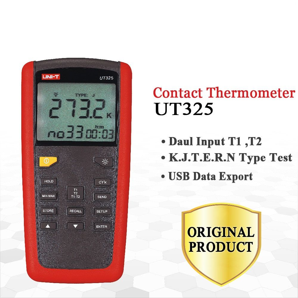 UNI-T UT325 Contact Type Termometers Range -200~1375 USB Interface Industrial Temperature Test Selection Type K.J.T.E.R.S.N