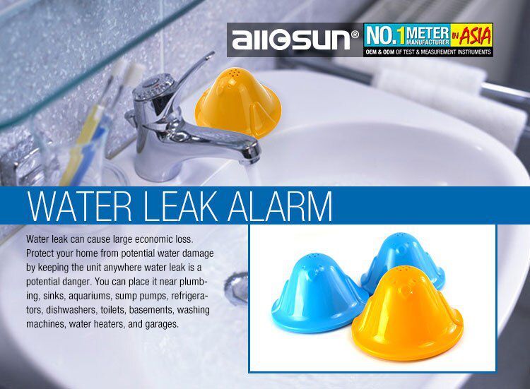 Water Leak Detector Alarm Bathroom Laundry Sink Water Leak Sensor Alert Mini Smart Security Water Level Alarm/ EW12