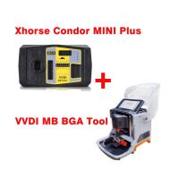 Latest Xhorse Condor MINI Plus Cutting Machine with VVDI MB BGA Tool Benz Key Programmer Get One Free BGA Token Everyday