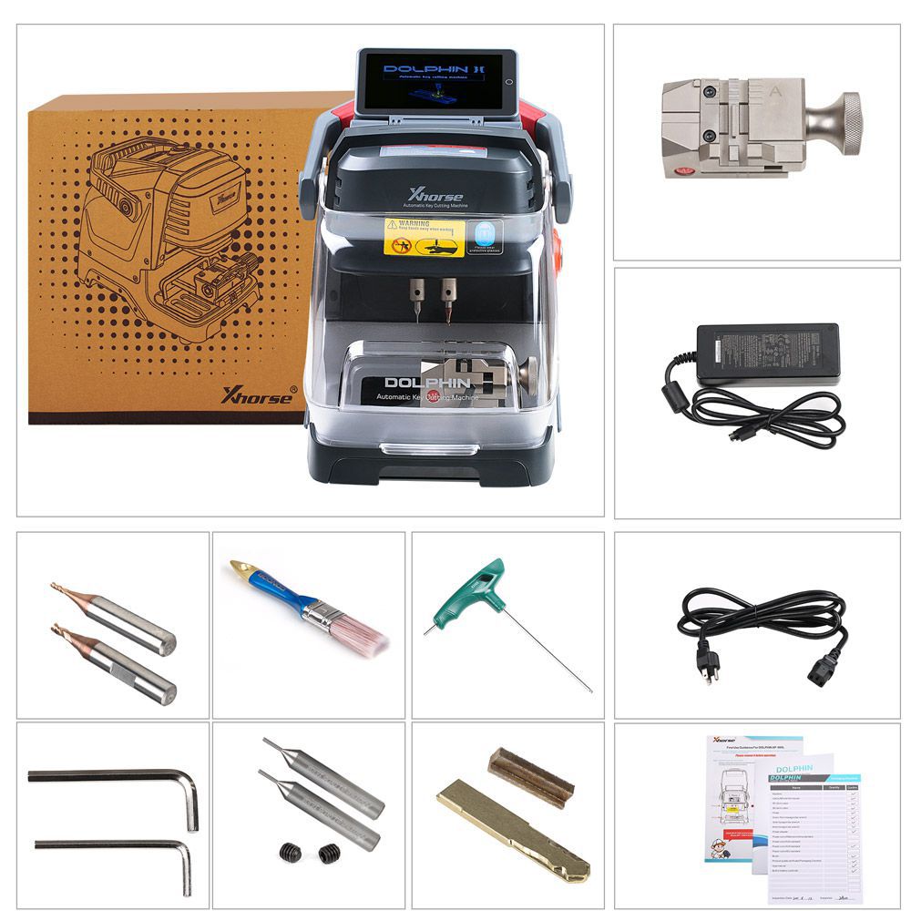 Xhorse Dolphin II XP-005L XP005L Automatic Portable Key Cutting Machine with Adjustable Screen and Built-in Battery Ship from US/UK/EU