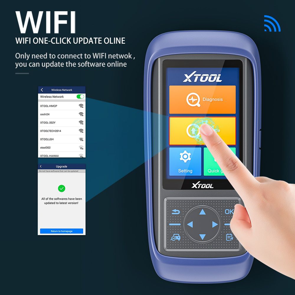 XTOOL A30 PRO Touch screen OBD2 Car Automotive Diagnostic Tool With 15 Kinds Reset Functions DPF TPMS SAS OIL EPB IMMO Free Update