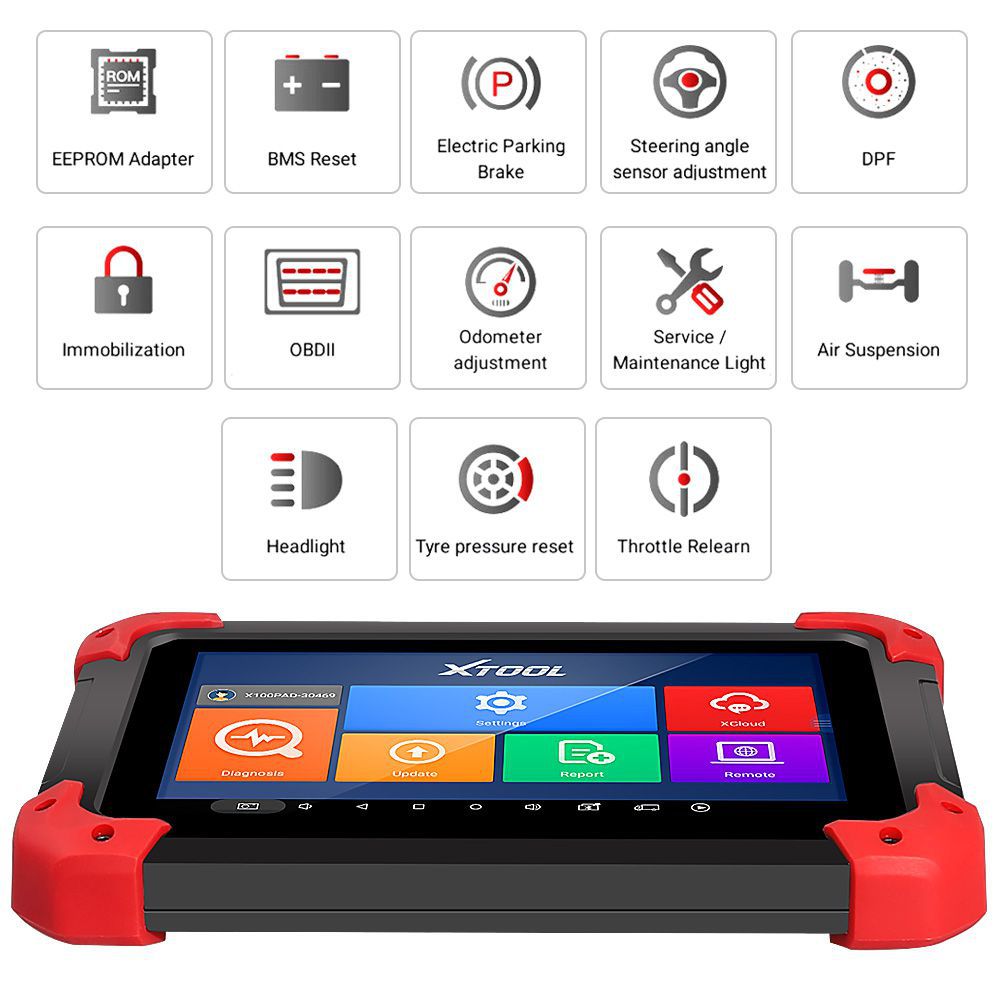 XTOOL X100 PAD X-100 Auto Car Key Programmer with Built-in VCI Supports Oil Reset and Odometer Correction